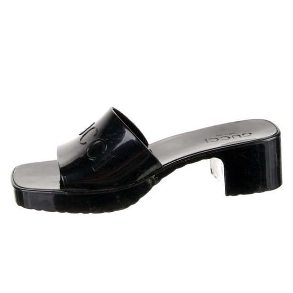Gucci Shoes - Gucci Women's Glossy Black Mules